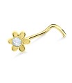 Flowery Curved Nose Stud NSKB-801